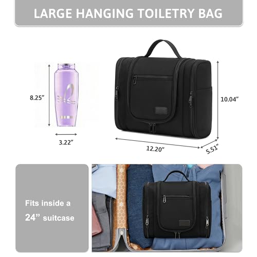 Pearl Angeli Hanging Travel Toiletry Bag - Large Makeup Organizer