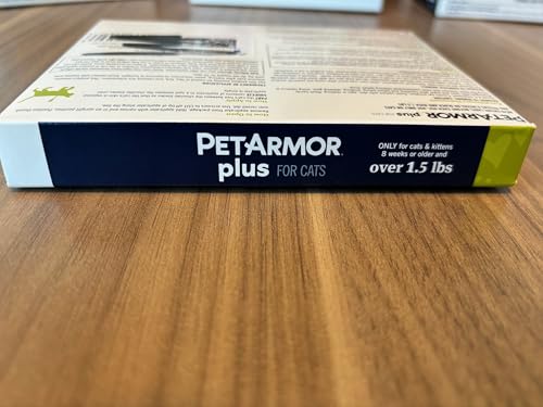 PetArmor Plus Flea and Tick Prevention for Cats, Cat Flea and Tick Treatment, 3 Doses, Waterproof Topical, Fast Acting, Cats Over 1.5 lbs