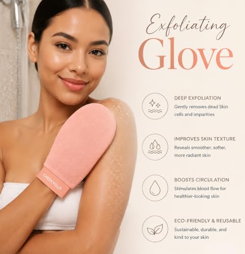 CheekyGlo Korean Exfoliating Glove for Sensitive Skin (2-Pack)