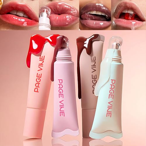 4-Color Hydrating Jelly Lip Gloss Set – Moisturizing & Long-Lasting