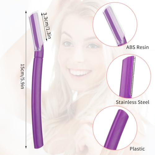 Dermaplaning Tool 3-Pack for Women - Facial Hair Remover with Micro-Guards