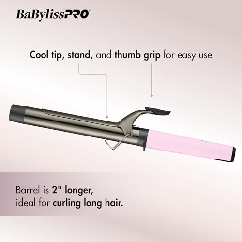Nano Titanium Professional Curling Iron with Extended/Long Barrel Perfect for Longer Hair