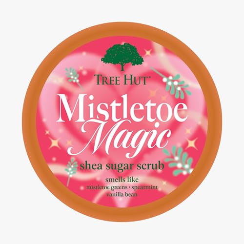 Tree Hut Mistletoe Magic Shea Sugar Scrub, Exfoliating & Hydrating Body Scrub with Shea Butter, 18 oz