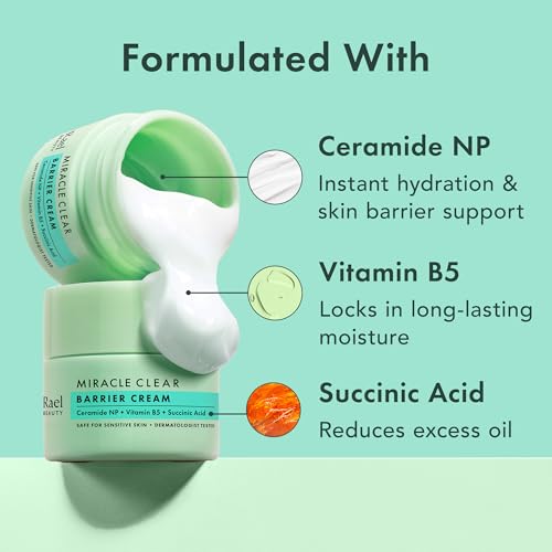Rael Miracle Clear Bundle - Clarifying Toner (5.1 oz), Barrier Cream (1.8 oz)