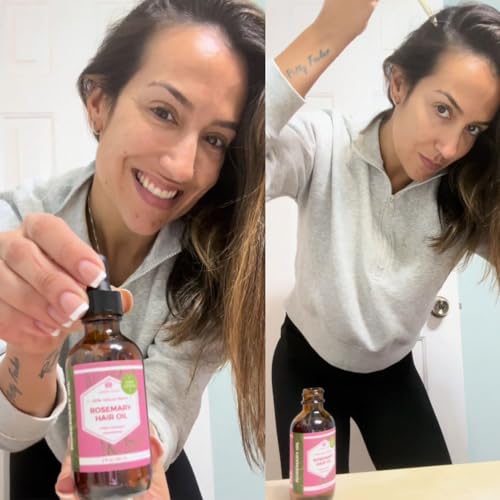 Organic Rosemary Hair Growth Oil for Thicker, Fuller Hair - 2 oz
