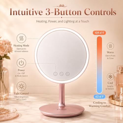 FRANO 7.6" Touch Makeup Mirror with Light & Cooling Function