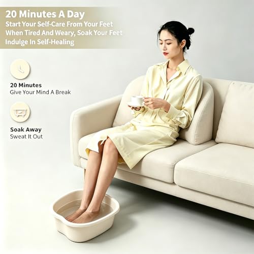 Large Foot Soaking Tub - Durable Foot Bath Basin for Relaxation