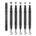 5Pc Double-Head Eyeliner Stamp Pen Set with Winged Liner