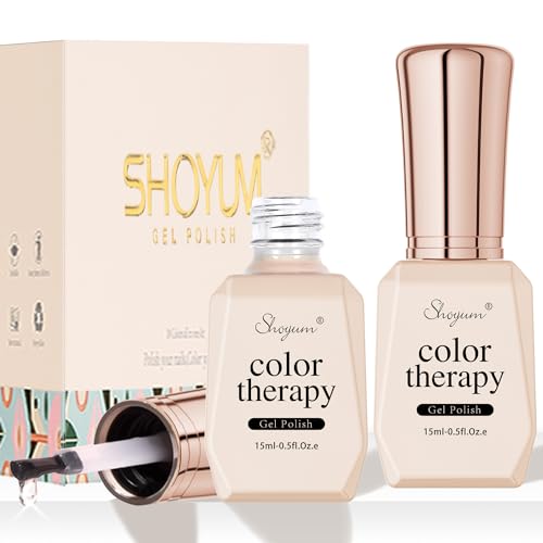 SHOYUM Gel Top Coat & Base Coat Set - No Wipe Shine Finish, Long Lasting Nail Art