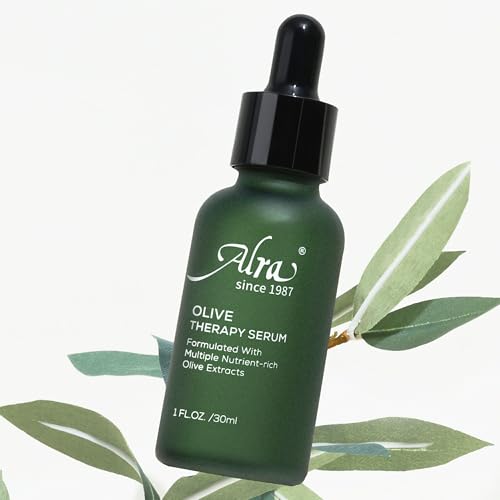 Alra Olive Therapy Serum for Face, Face Serum with 22% Olive Extracts, Reduces Redness & Acne, Rapidly Clear Breakout for Teens Adults, fit Oily & Acne-Prone Skin, 1 fl oz/30ml