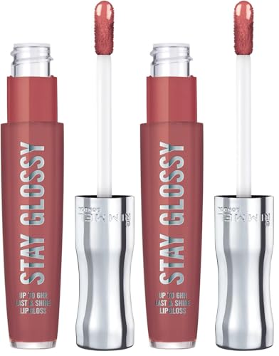 Rimmel Stay Glossy Lip Gloss - Tainted Love, 0.18oz (Pack of 2)