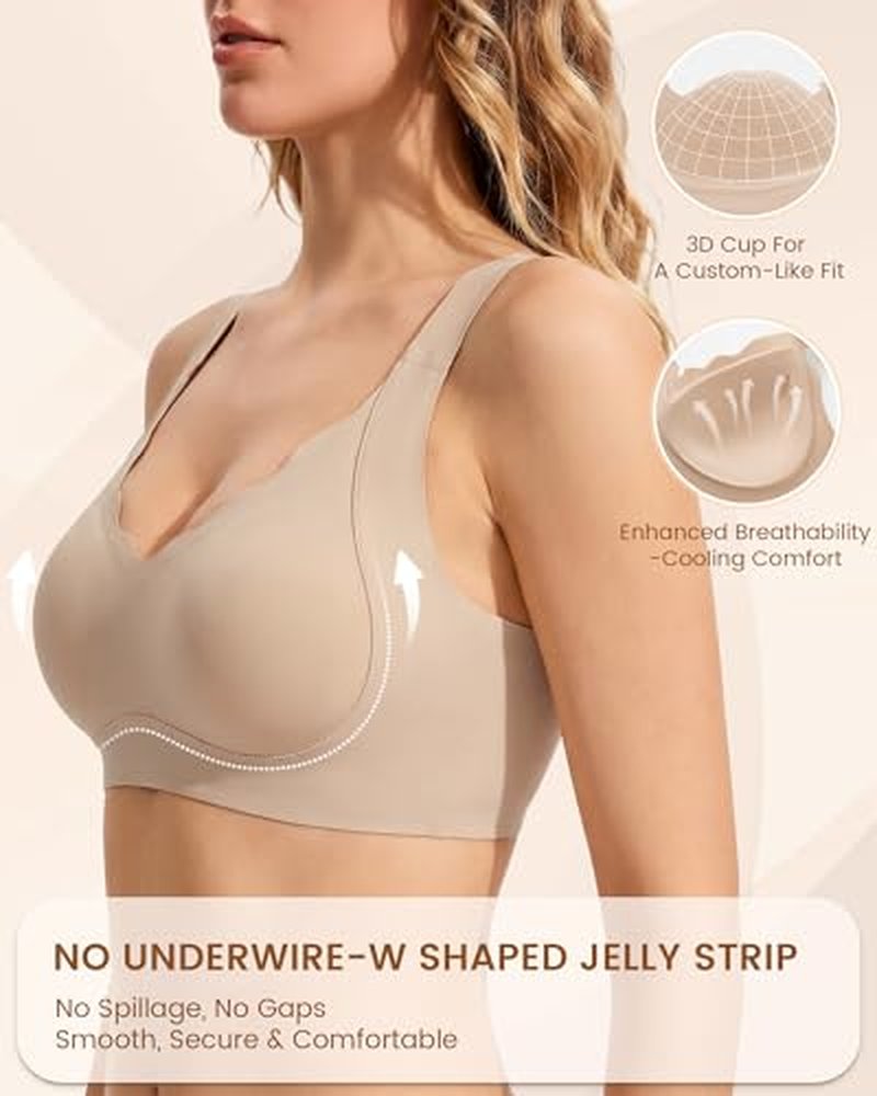 Jelly Bras for Women No Underwire Push Up Bra