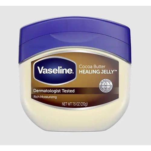 Vaseline Rich Conditioning Petroleum Jelly, Cocoa Butter 7.5 oz (Pack of 12)