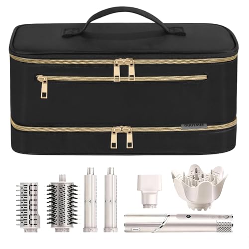 OUUTMEE Black 13-Inch Travel Hard EVA Hair Dryer & Styling Tool Case for Shark Flex Style