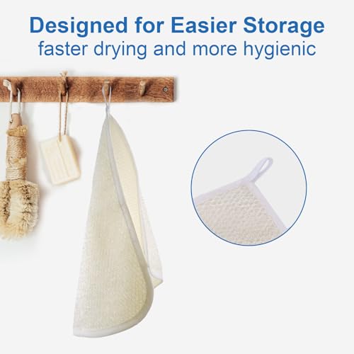 Exfoliating Washcloth 3-Pack, Dual-Sided Body & Face Scrubber