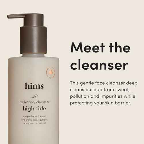 hims High Tide Hydrating Daily Cleanser for Men - Gentle Face Cleanser with Hyaluronic Acid, Squalane and Green Tea Extract - Lemongrass Field Scent