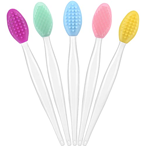 Lip Scrub Brush Set - Silicone Lip Exfoliator & Lip Massage Tool for Men Women