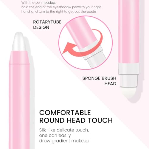 Evpct Pearl White Shimmer Cream Eyeshadow Stick - Waterproof, Long-Lasting, Buildable Eye Makeup