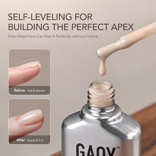 GAOY Builder Gel for Nails, Milky Jelly Beige Nail Extension Hard Gel, 16ml
