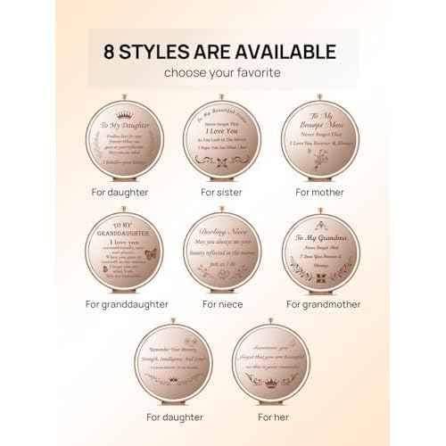 Gifts for Women, Personalized Compact Mirror, Unique Small Christmas Stocking Stuffers Gift for Her Mom Best Friends Teacher Sister Coworker Grandma (Rose Gold)