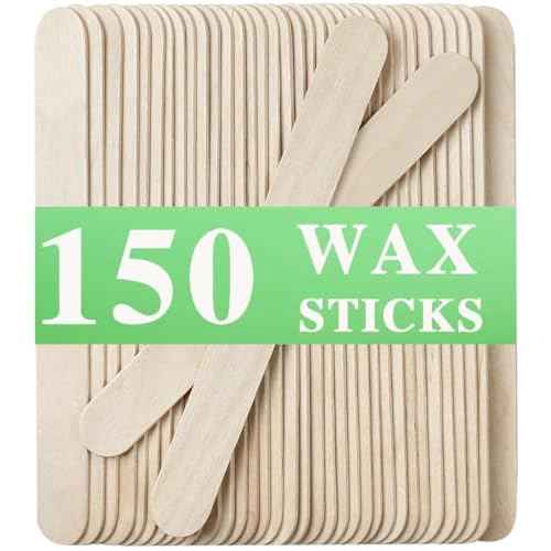 150Piece Waxing Sticks for Hair Removal - Borogo 6'' Premium Splinter-Free Wooden Wax Sticks for Waxing, Wax Stick for Body and Face Waxing