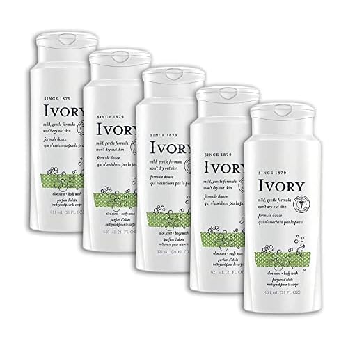 Ivory Scented Body Wash, Aloe 21 oz (Pack of 5)