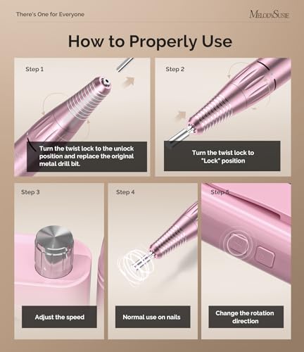 MelodySusie SC300F Rechargeable Nail Drill 30000RPM