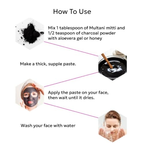 Yauvanya Activated Charcoal Powder, 75 gms, Face Mask, Skin Detox, Vegan