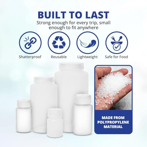 TSA Approved 90ml Travel Bottles for Toiletries, 6-Pack