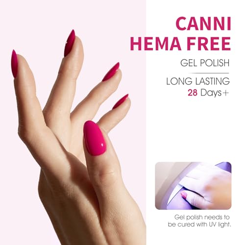 CANNI Gel Nail Polish Set - 6 Colors Hema-Free, 30-Day Wear