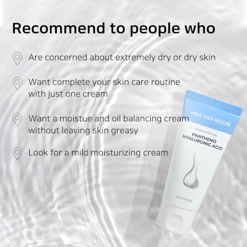 Pantheno Hyaluronic Acid Watery Gel Cream 1.86 Oz / 55ml, with Hyaluronic Acid,Panthenol,Centella & Hydrating gel texture, Korean Skincare