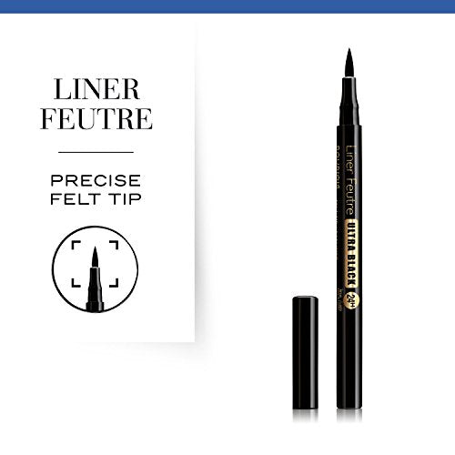 Bourjois Liner Feutre Eye Liner for Women, # Ultra Black, 0.02 Ounce