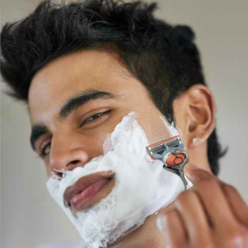 G.B.S Chrome Shaving Set for Men 5 Blade Chrome Razor- Flex ball Handle Razor with Flex ball Pivot Ball technology, Shaving Brush, Chrome Razor Stand Grooming Set 3 PCS