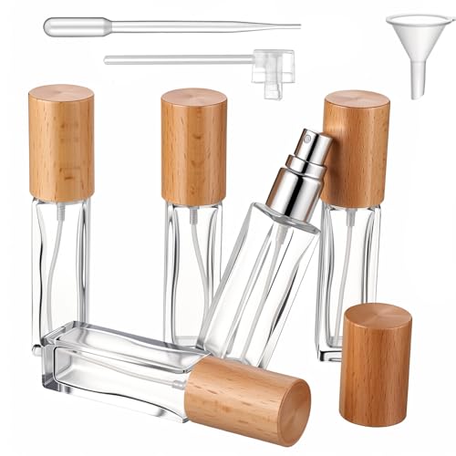 5Pc Travel Perfume Atomizer Bottles 10ml Refillable Leak-Proof