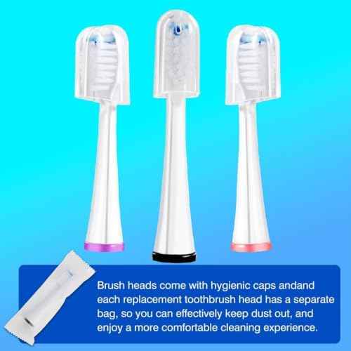 Replacement Heads for WaterPik Sonic Fusion SF-01/SF-02/SF-03/SF-04,Replacement Brush Heads Compatible with WaterPik Sonic Fusion 2.0 Flossing Toothbrush with Cover