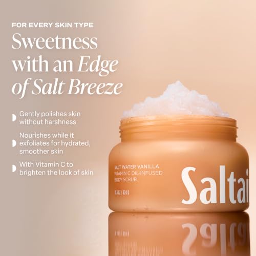 Saltair Vitamin C Body Scrub | Salt Water Vanilla, 18.5 oz