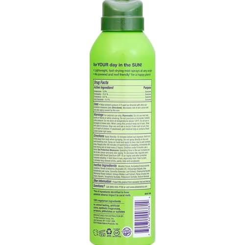 Alba Botanica Sensitive Sunscreen Spray for Face and Body, Fragrance-Free, Broad Spectrum SPF 50, Water Resistant, 5 fl. oz. Bottle (Pack of 2)
