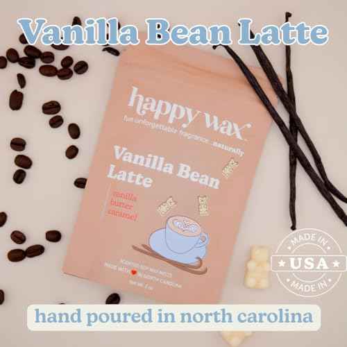 Happy Wax Marble Signature Warmer and Wax Melts Kit (Coffee) - Includes: Hazenut Coffee, Caramel Macchiato and Vanilla Bean Latte