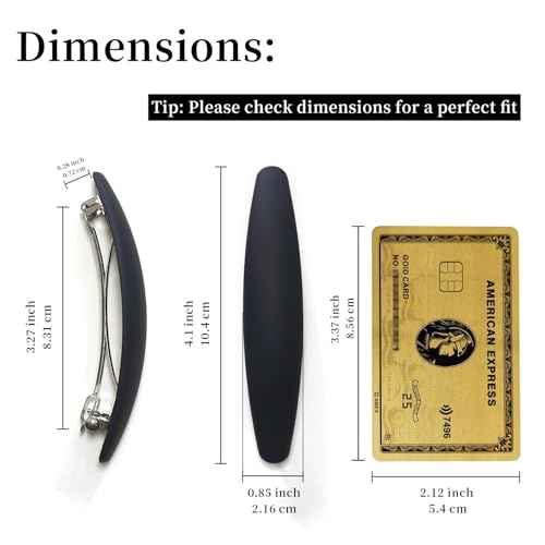 Large Hair Barrette Matte 4 Inch No Slip Not Easy to Break French Hair Clips for Women Thick to Thin Hair, 3 Pack