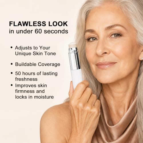 2-in-1 Foundation Stick with Brush - Lightweight Coverage