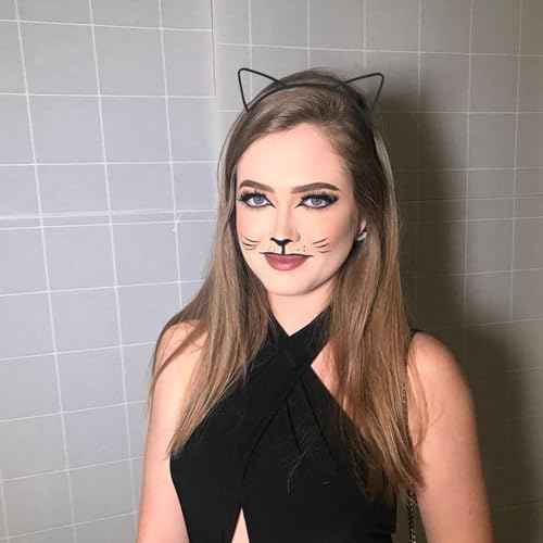 25Pcs Cat Ears Headbands for Women Black Plastic Kitty Hairbands Cat Ear Hair Hoops Halloween Decorations Hair Accessories for Women Favor for Party Costume Daily Wearing