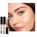 2 Pack Liquid Concealer for Older Women, Under Eye Brightener Concealer, Full Coverage Lightweight Undereye Brightening & Dark Circles with Mini Makeup Puff, #02 Light