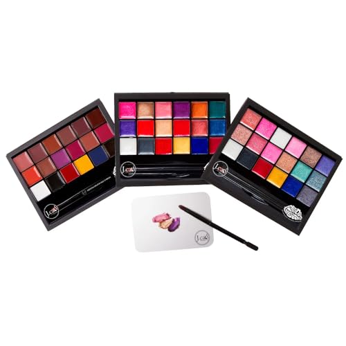 J.CAT BEAUTY Freedom Creator Lip Palette with 18 Versatile Shades for Personalized Lip Colours, Glossy Pigmented Shades for Soft and Bold Looks, Freedom First