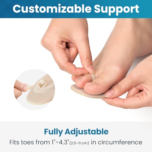 Kimihome 2-Pair Toe Straighteners for Crooked & Hammer Toes, Flexible Comfort, Beige