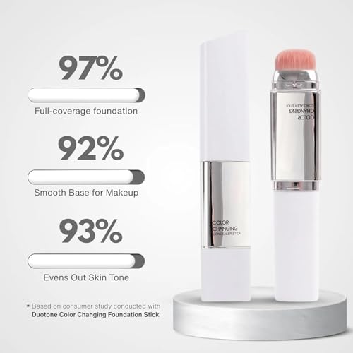 Glo7 Foundation Stick with Blending Brush - Color Changing & Hydrating