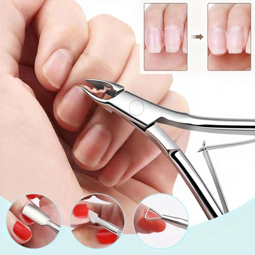 Cbiumpro 5-Piece Stainless Steel Cuticle Trimmer & Pusher Set with Case