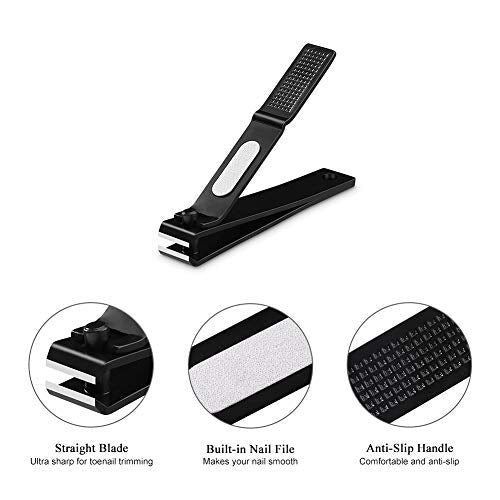 HAWATOUR Nail Clipper Set with Tin Case