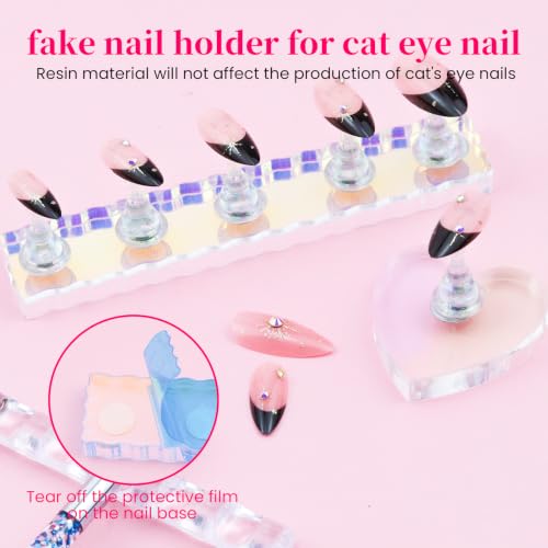 Magnetic Nail Art Display Stand for Press-On Nails - Acrylic Nail Holder