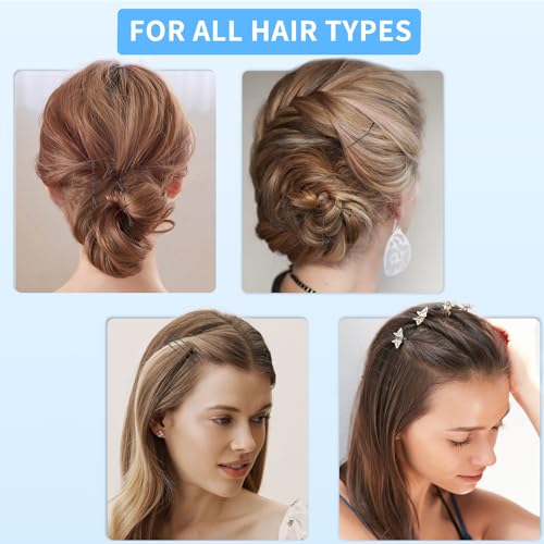 100 Pack Black Bobby Pins 2.2 Inch Hair Pins for Styling and Updos