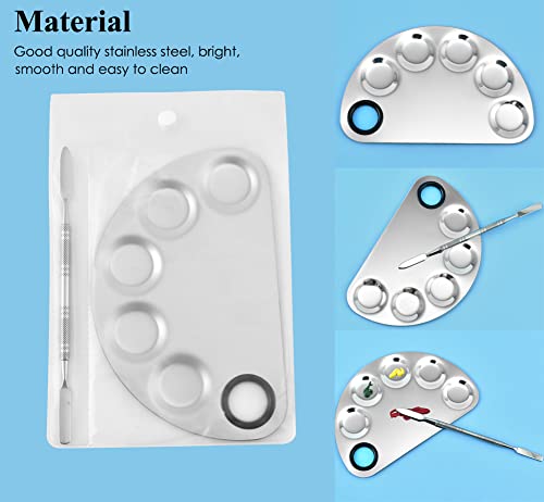 Stainless Steel Makeup Palette with Spatula Tool